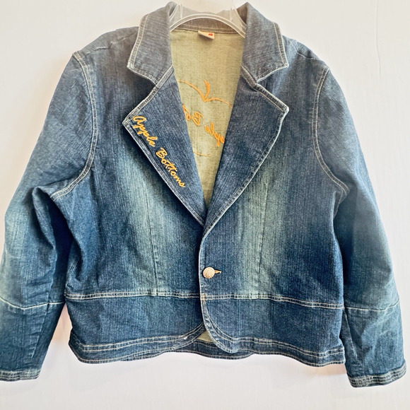 Y2K APPLE BOTTOM JEANS WOMEN'S JEAN JACKET SIZE 2XL - Picture 1 of 6